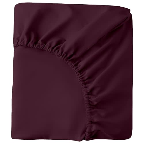 Crib Sheets for Boys Girls, Ultra-Soft & Breathable,52''x28'' Burgundy | Microfiber Crib Fitted Sheet,Luxury & comfort,Wrinkle & Fade Resistant,Suitable for cot and toddler bed mattresses,OEKO-TEX