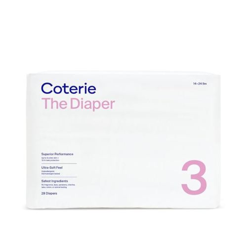 Coterie Size 3 Diapers, 28 Ct