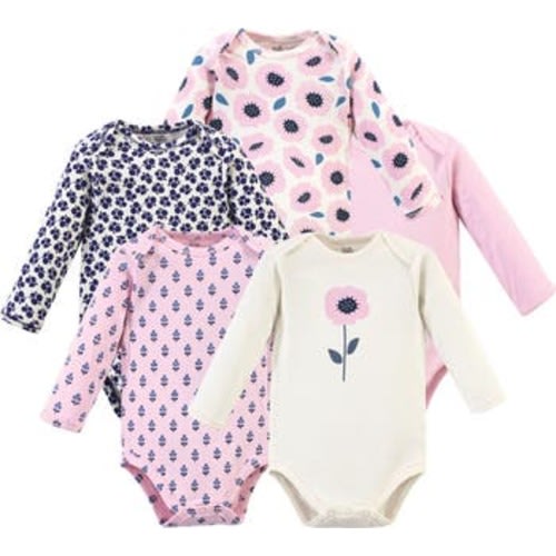 Little Soft Organic Cotton Long-Sleeve One-Piece Essentials, 0-3M