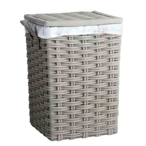 Floor Standing Laundry Hamper with Printed Marble Liner, Medium