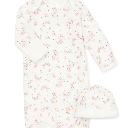 Vintage Rose Sleeper Gown And Hat