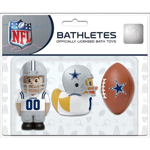 Baby Fanatic Bath Toys 3 Pack - Dallas Cowboys - Officially Licensed NFL Toy Set for Babies