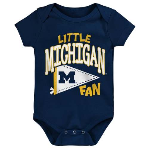 Michigan Wolverines Outerstuff Newborn Little Banner Bodysuit - Navy