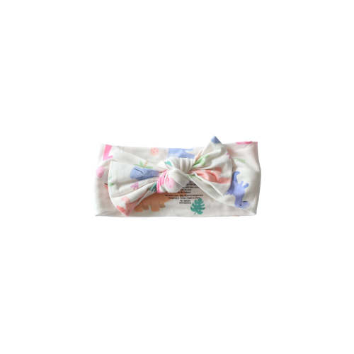 Knit Large Bow Bamboo Headwrap in Little Fossil Pink | Caden Lane