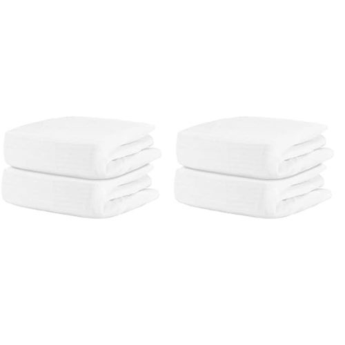 Newton Baby Fitted Crib Sheet (4-Pack) - Ultra Breathable and Soft, Organic Cotton, Fits All Standard Cribs, Plain White