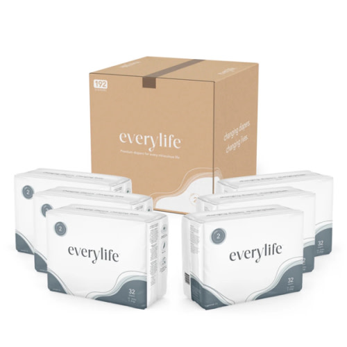 192 Size 2 EveryLife Diapers-Month Supply