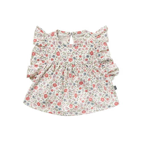 Modern Moments by Gerber Baby Neutral Organic Ruffled Sleeve Top, Sizes 0/3 Months - 24 Months