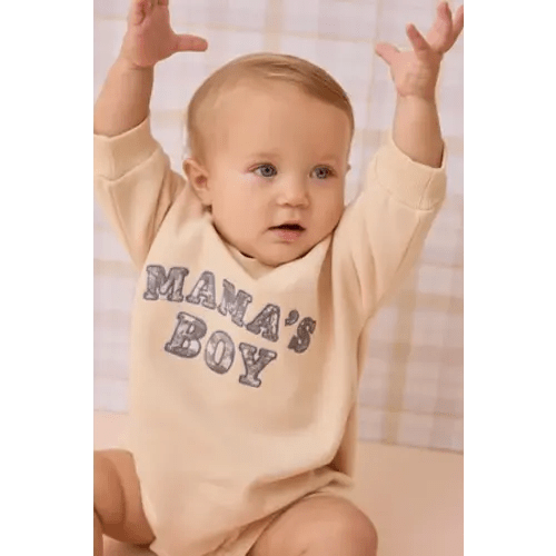 Mama's Boy Camo Bubble in Ivory | AS Kids