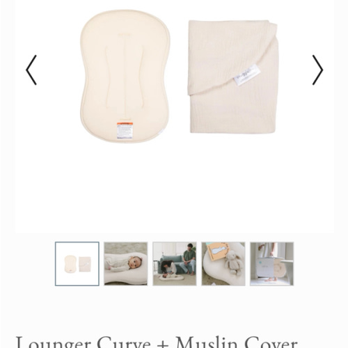 Lounger Curve + Muslin Cover Set | Natural