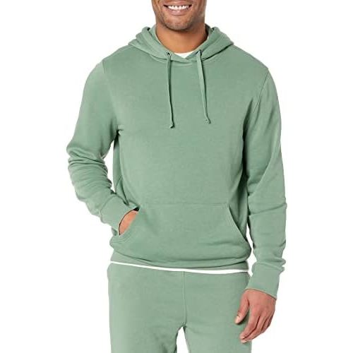Amazon Essentials Men's Lightweight Long-Sleeve Hooded French Terry Sweatshirt, Soft Polyester Blend