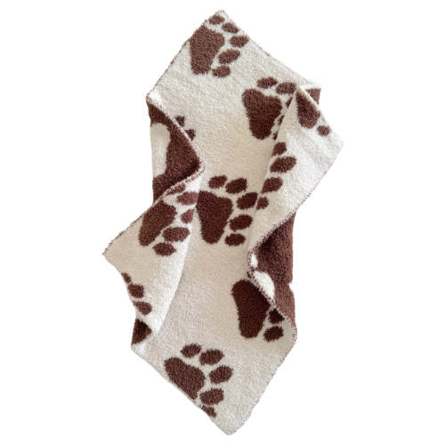 Phufy® Bliss Mini Blanket, Chocolate Bear Paw