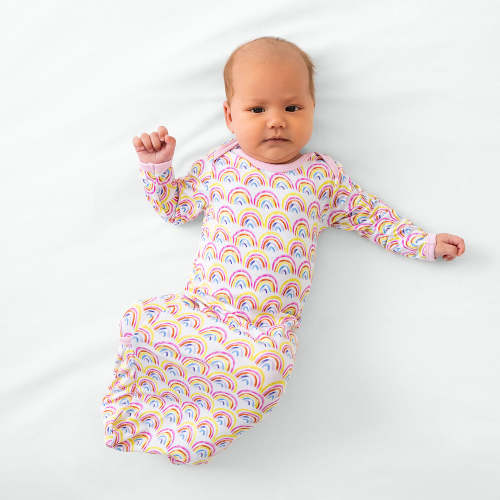 Pastel Rainbows Infant Gown - Little Sleepies