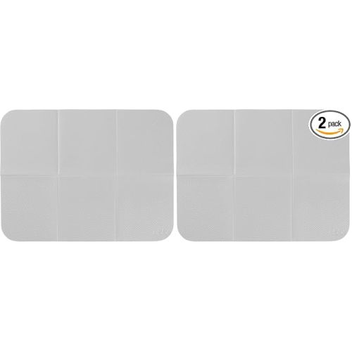 Ubbi On-the-Go Diaper Changing Baby Mat, Soft and Comfortable Diaper Bag Accessory Must Have for Newborns, Easy to Clean, Portable Folding Pad, Baby Traveling Accessories, Gray (Pack of 2)