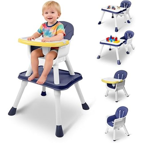 5 in 1 Baby High Chair, Convertible Highchairs for Babies and Toddlers