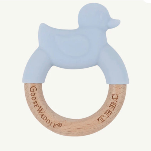 Duck Wooden & Silicone Teether - Buckhead Blue