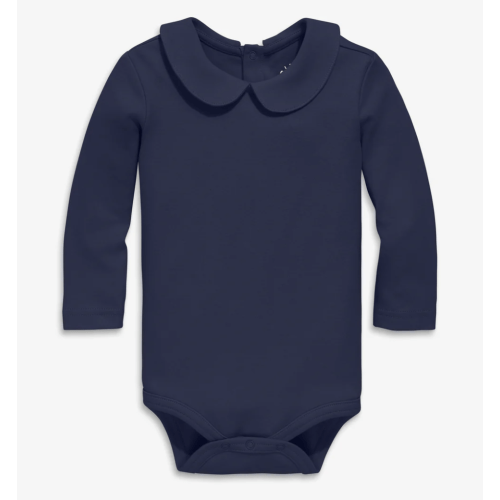 Organic long sleeve peter pan babysuit