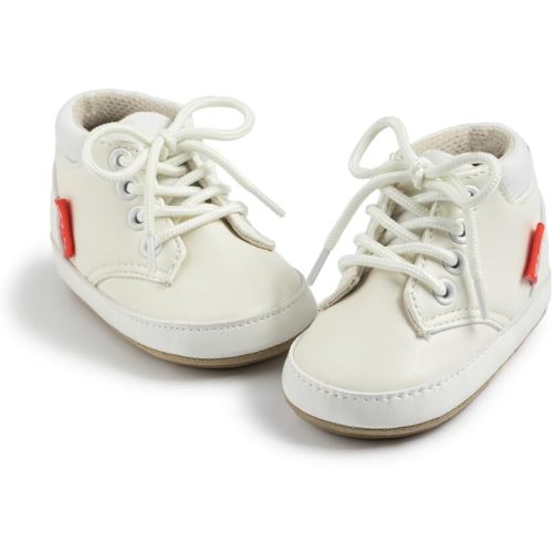 Meckior Toddler Baby Boys Girls High Tops Ankle Sneakers Moccasins Crib Shoes