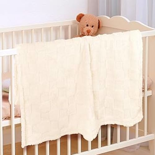 Amazon.com: Plush Soft with Square Checkered Baby Blanket,Fleece Infant Toddler Blankets for Girls Boys,Warm Lightweight Breathable Newborn Receiving Blankets for Crib Stroller 30"×39"(Beige,Square) : Baby