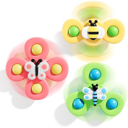 Suction Cup Spinner Airplane Travel Toys for 1 Year Old Boy Girl