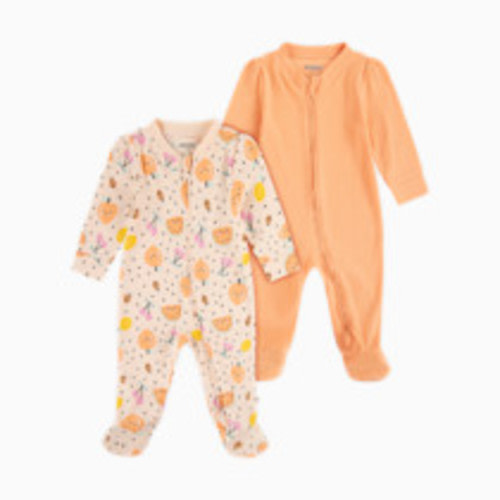 Huggies Footed Coverall (2 Pack) - Pale Peach/Fruits, 0-3 M