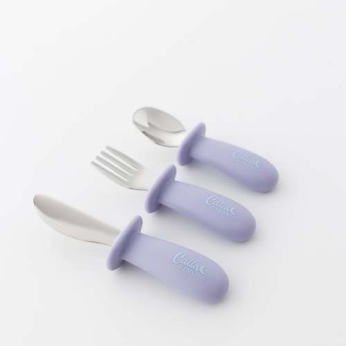 Silicone & Stainless Steel Toddler Utensil Set – Calla and Friends