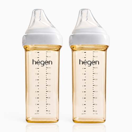 Hegen PPSU Anti-Colic Baby Bottle - 6 Months Plus - 330ml/11oz - 2-Pack - White