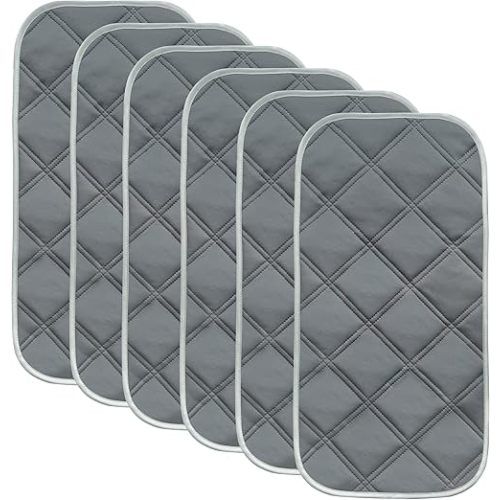 Sunny zzzZZ 6 Pack Baby Waterproof Changing Pad Liners - Quilted Thicker Ultra Soft Changing Table Cover Liners - Durable & Easy to Clean - Grey - 23" x 11"