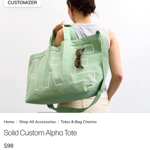 Solid Custom Alpha Tote - Pistachio Green