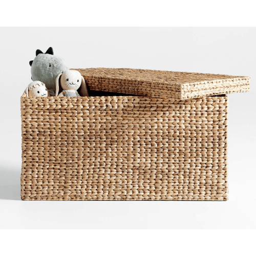 Wonderful Wicker Natural Woven Kids Toy Box with Lid