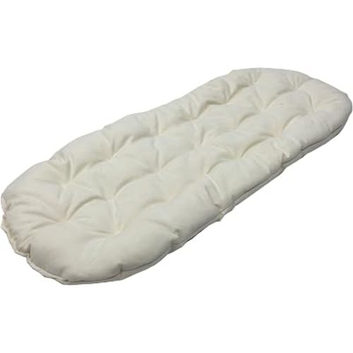 Organic Cotton Futon Mattress Topper Pad by MOOGCO for Moses Basket, Bassinet and Cradle, GOTS Certified Cotton Cover and Fill, Tufted, 1.5 Inches Thick, 28x13 / A: Moses Basket