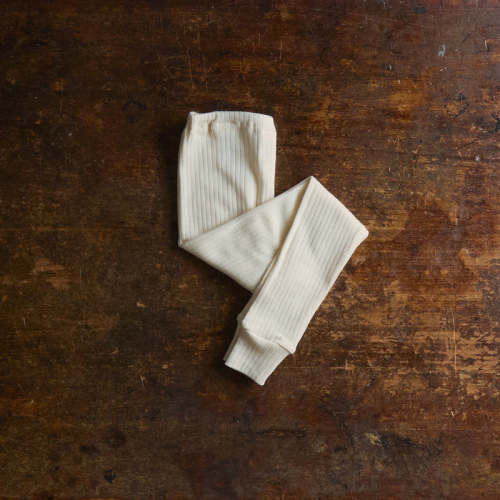 Baby & Kids Merino Wool/Cotton/Silk Leggings - Natural