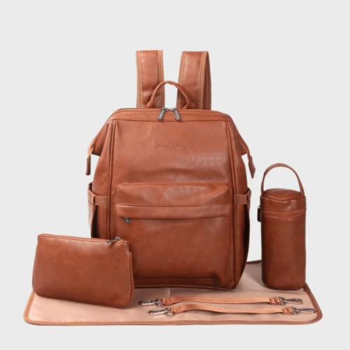 Vintage Diaper Backpack | Brown | Hannah and Henry USA