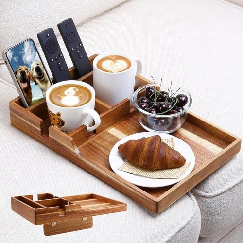 Nnewvante Couch Table Insert for Sectionals,15.35x9.84-inch Acacia Wood