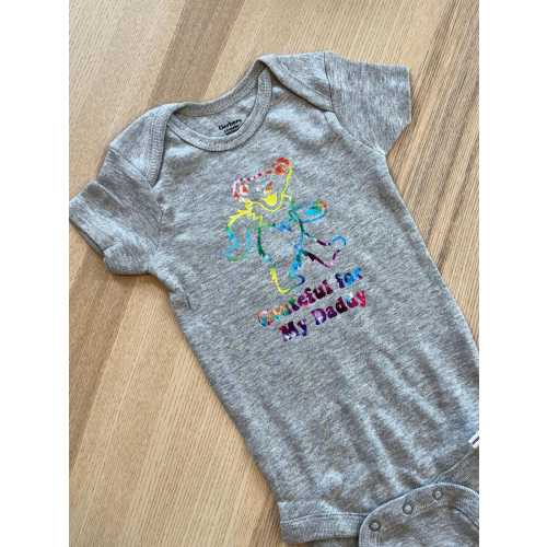 Grateful for My Daddy - Grateful Dead Tie Dye Baby Bodysuit • First Father’s Day Gift for Dad Husband • Pregnancy Announcement • Baby Shower