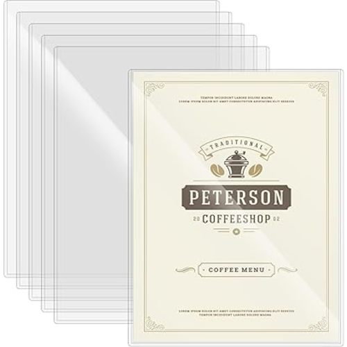 6 Pcs 8.5 x 11'' Rigid Print Protectors, Clear Rigid Top loaders Plastic Paper Page Protectors, Clear Plastic Page Protectors for Photos and Documents