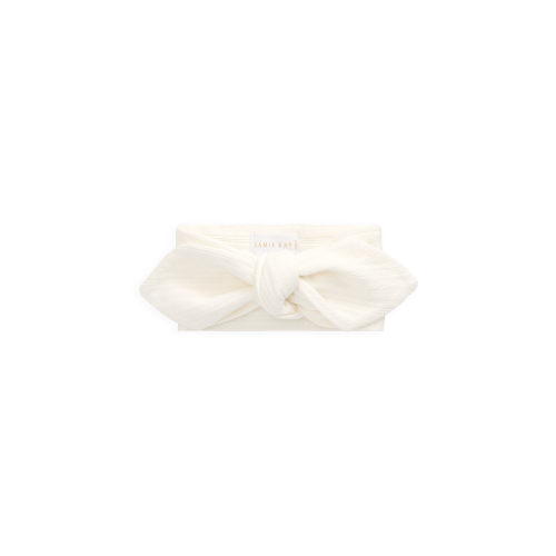 Organic Cotton Pointelle Headband - Parchment – Jamie Kay USA