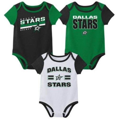 NHL Dallas Stars Infant Boys' 3pk Bodysuit - 3-6M