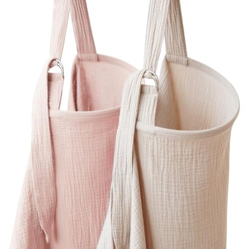 2 Pack Muslin Nursing Cover for Breastfeeding, Soft & Breathable 100% Cotton Breastfeeding Cover up