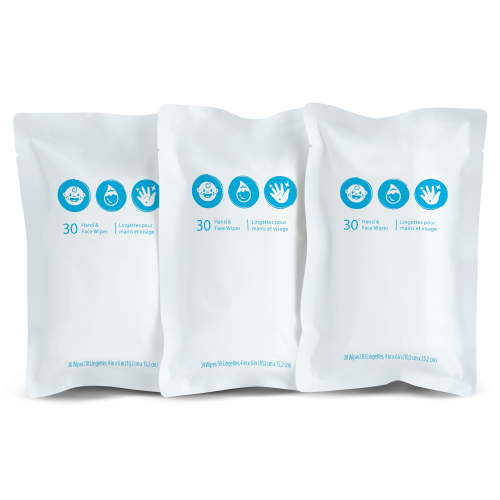 SafeFit Baby Travel Wipes Refills, Fragrance Free, 3 Pack