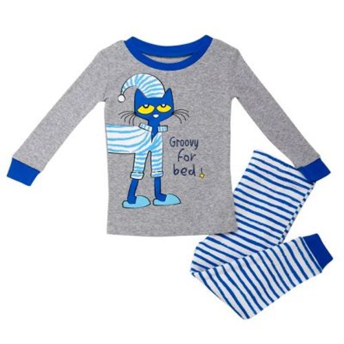 Pete the Cat Kids Snug Fit 2 Piece Cotton Pajamas Set