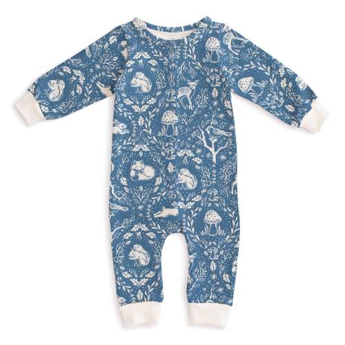 French Terry Jumpsuit - Animal Tapestry Blue