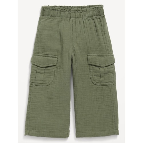 Double-Weave Wide-Leg Cargo Pants for Toddler Girls | Old Navy