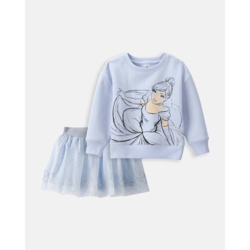 Toddler Girl 2-Piece Disney© Cinderella Fleece Pullover Sweatshirt & Skort Set - Blue
 - OshKosh B'gosh | Carter's