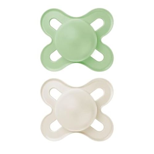 MAM Original Start Matte Baby Pacifiers 0-3 Months, BPA-Free Skin Soft Silicone Nipple, Developed with Medical Experts Specially for Smaller Newborn Mouths, Easy to Clean, 2 Pk with Sterilizer Case