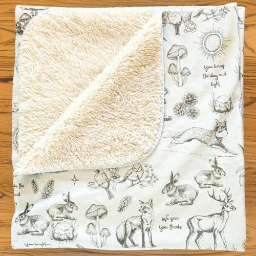 St Francis Prayer Catholic Baby Baptism, Saintly Gifts Sherpa Blanket, Baptism Gifts for Boys and Girls, Woodland Nursery Animals, Newborn