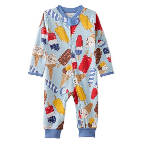 Butterblu Shadow Sleep & Play 100% Cotton Footless Two Way Zip Front PJs | GOTS Certified Organic Cotton Two Way Zipper Pajamas One Piece Sleepers, Baby Girls, Boys, Unisex, Machine Washable