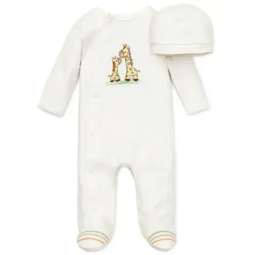 Giraffe Footed One-Piece & Hat