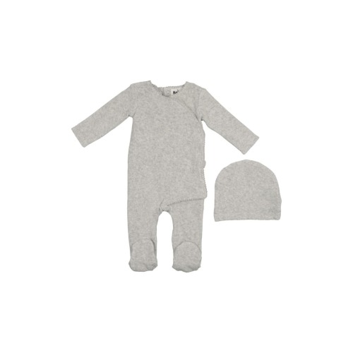 Velour Wrap Footie & Hat Set