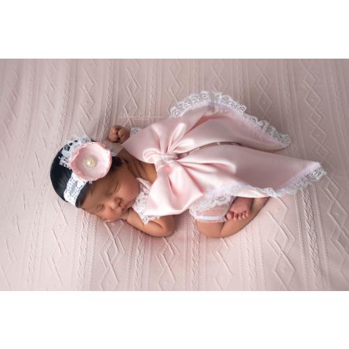 Baby pink newborn romper set with bow, Newborn photo prop, newborn romper, newborn lace romper, newborn baby photo prop, baby photo prop,