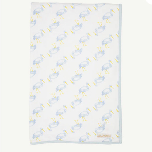 Silent Night Throw - Sir Proper Stork with Buckhead Blue